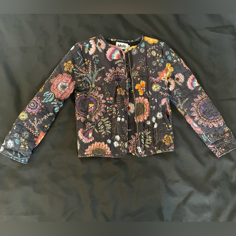 Molo Floral Girls Zippered Jacket